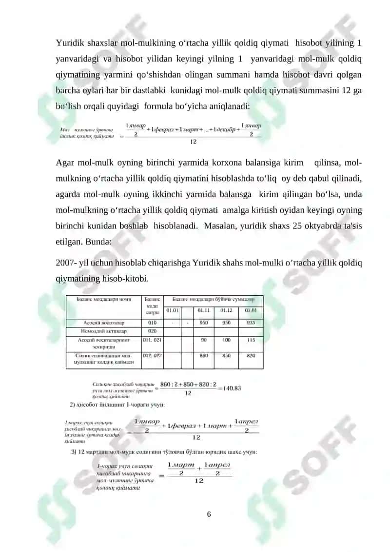 Mol mulk va mulkiy daromadlarga soliq solish.Tadbirkorlik subyektlarini soliqqa tortish mexanizmi. 6