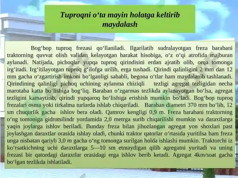 Qishloq xo'jaligini mexanizatsiyalash muhandisini tayyorlash asoslari 6