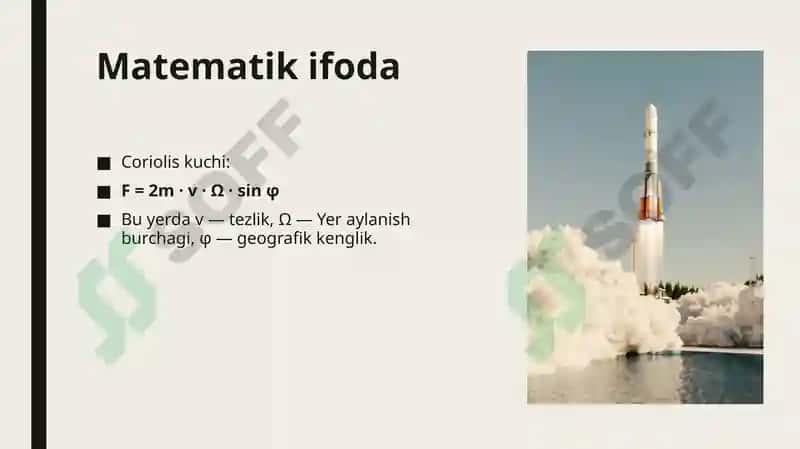 Korilois kuchi (Coriolis force) 6