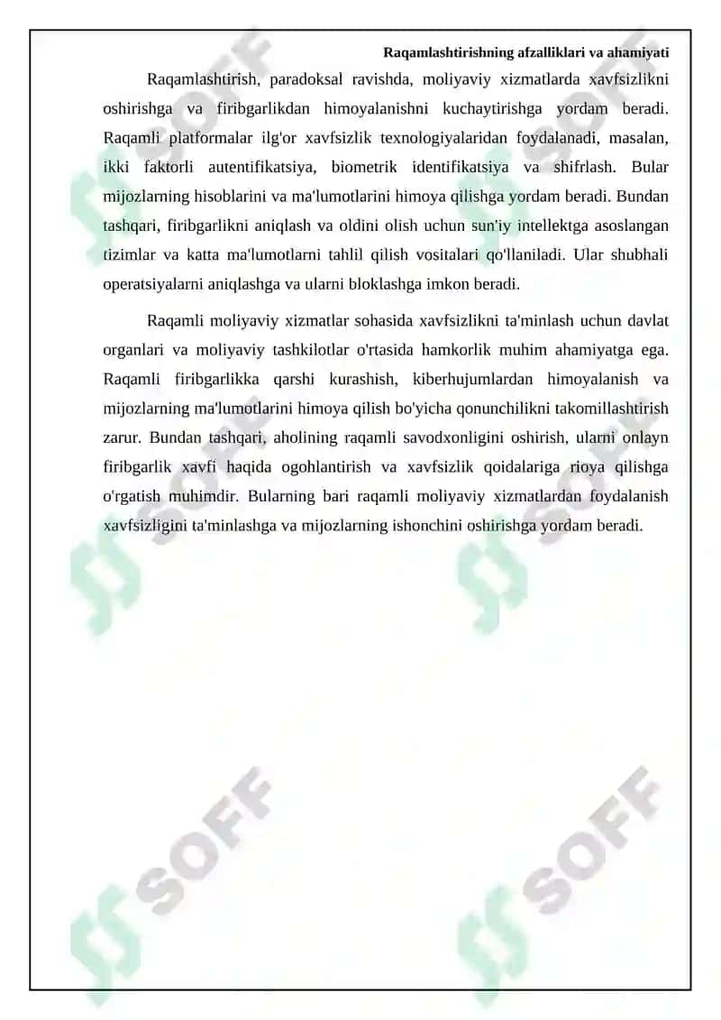 Raqamlashtirishning afzalliklari va ahamiyati 6