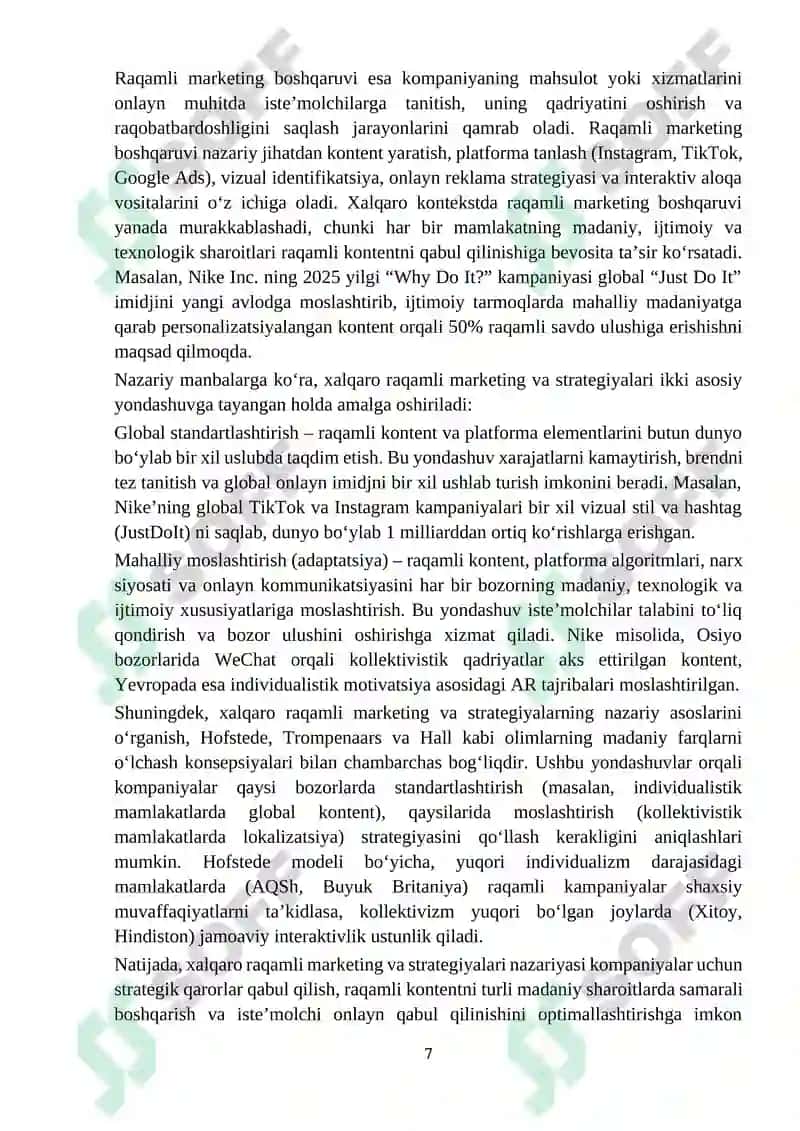 Xalqaro Bozorlarda Raqamli Marketing Strategiyasi 6