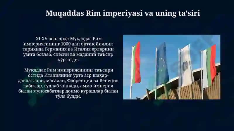 XI-XV asrlarda Germaniya va Italiya davlatlari 6