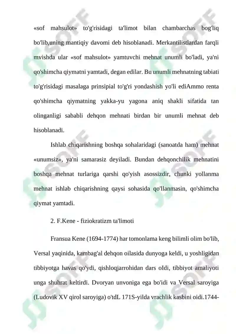 F.Kenening iqtisodiy ta’limotlari 6