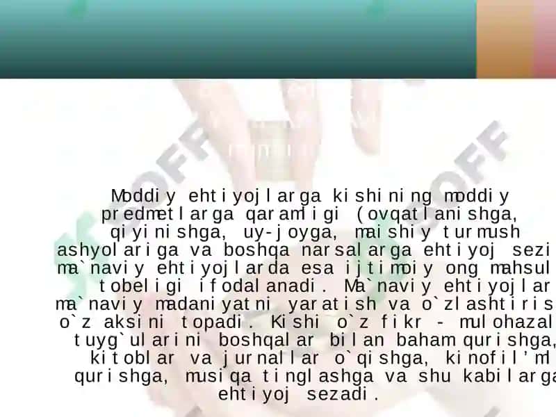 Ehtiyojlar turlari 6