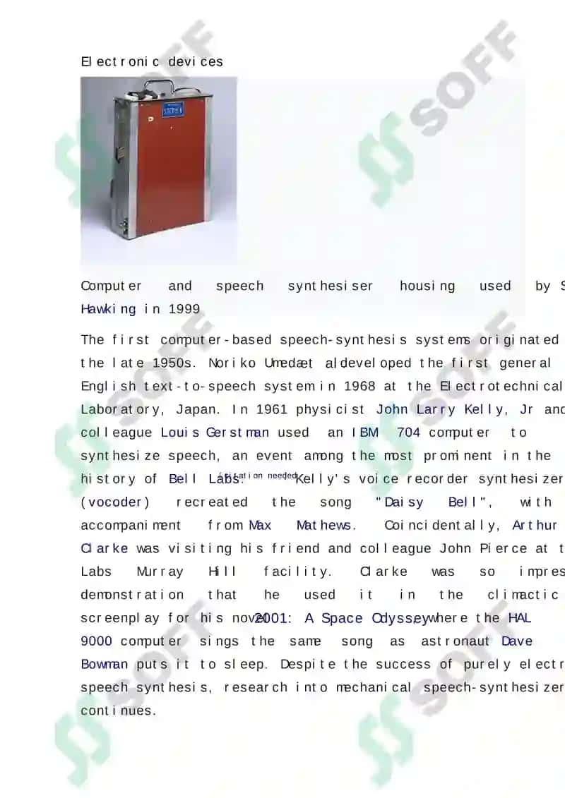 Speech synthesis 6
