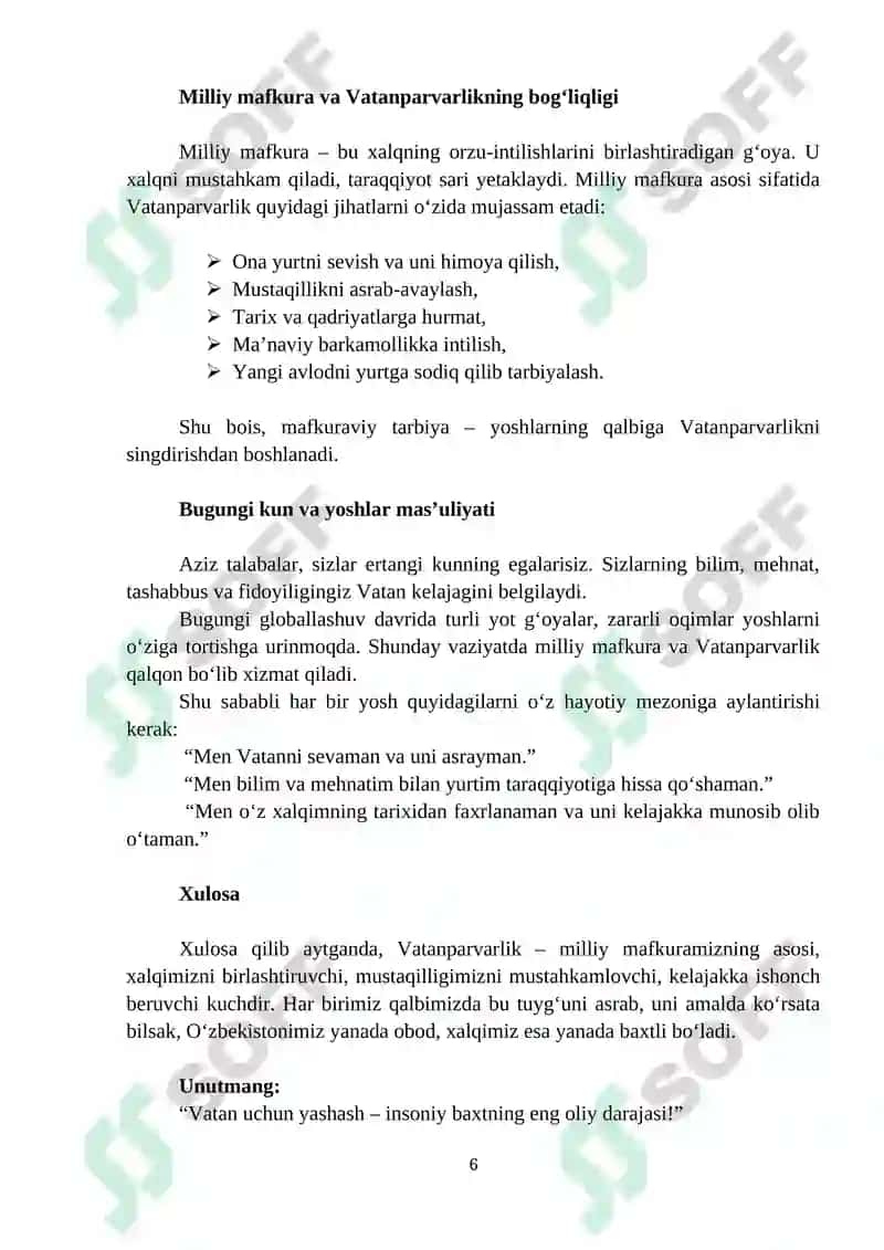 MA’NAVIYAT SOATLARI 6