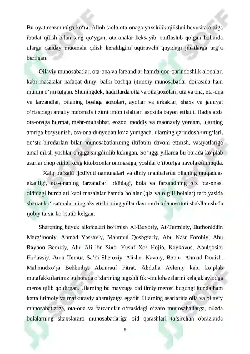 Sharq mutaffakirlarining oila tarbiyasiga fikrlari 6