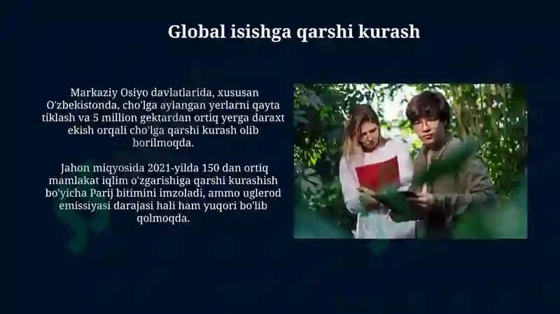 Ekologiya sohasida qilinayotgan chora tadbirlar 6