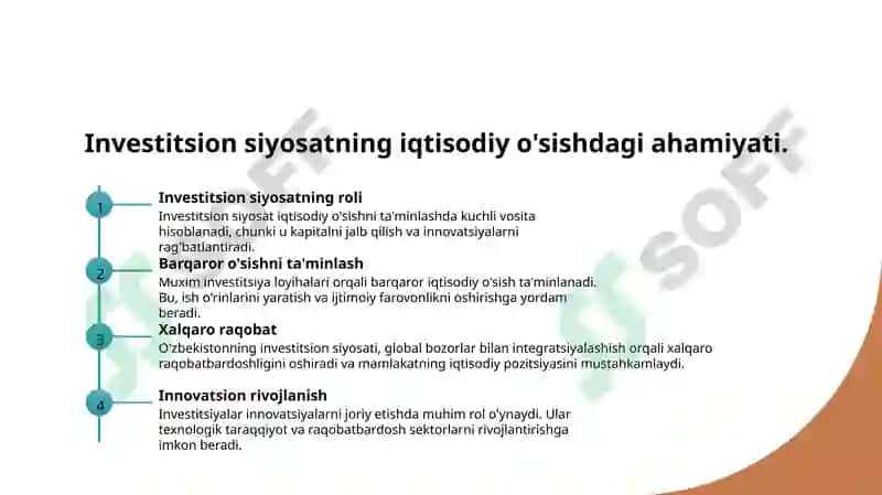 O’zbekiston investitsion siyosati tahlili 6