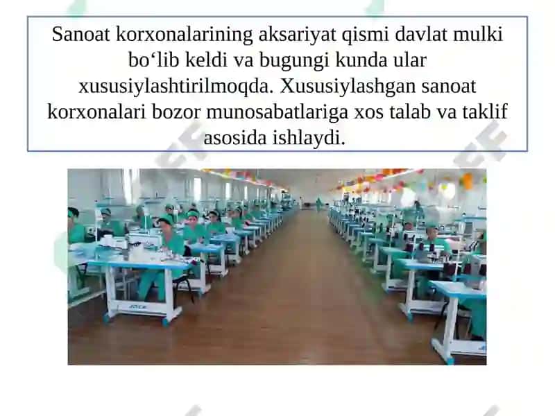 SANOAT MILLIY IQTISODIYOTNING TAYANCH TARMOG‘I 6