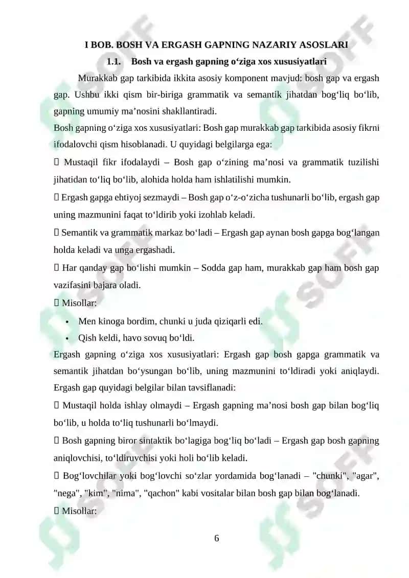 BOSH VA ERGASH GAP 6