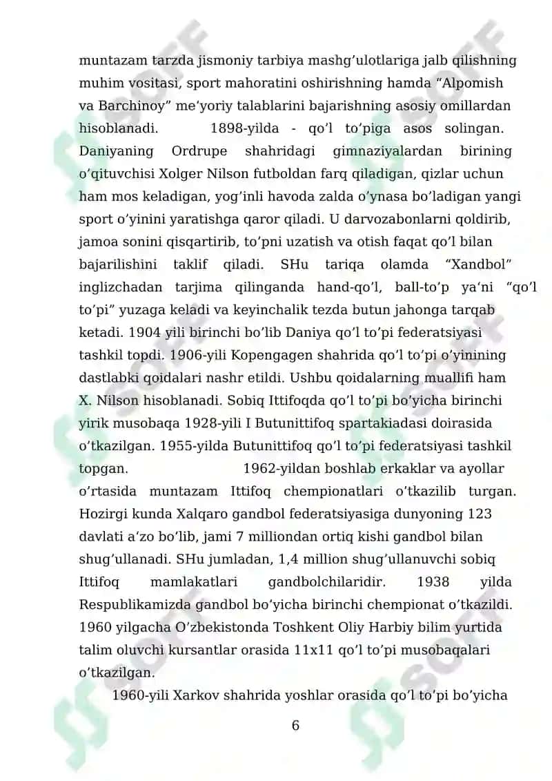 Gandol sportining nazariy asoslari va musobaqa tizimining shakllanishi 6