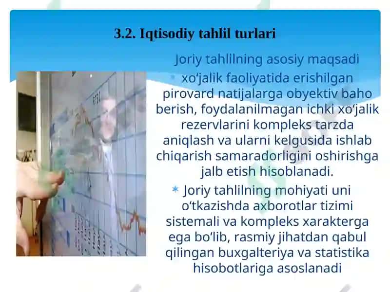 Iqtisodiy Tahlilning Turlari, Axborot Manbalariva Tashkil Qilish 6