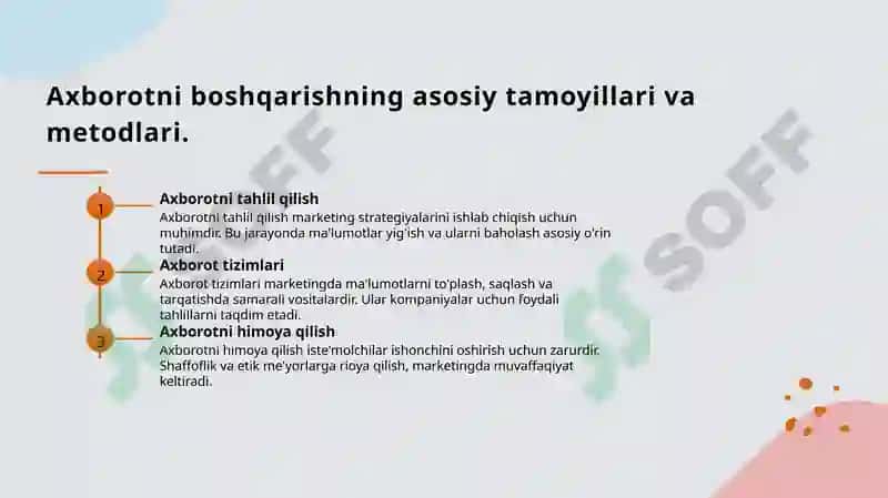 Marketingda Axborot siyosati 6