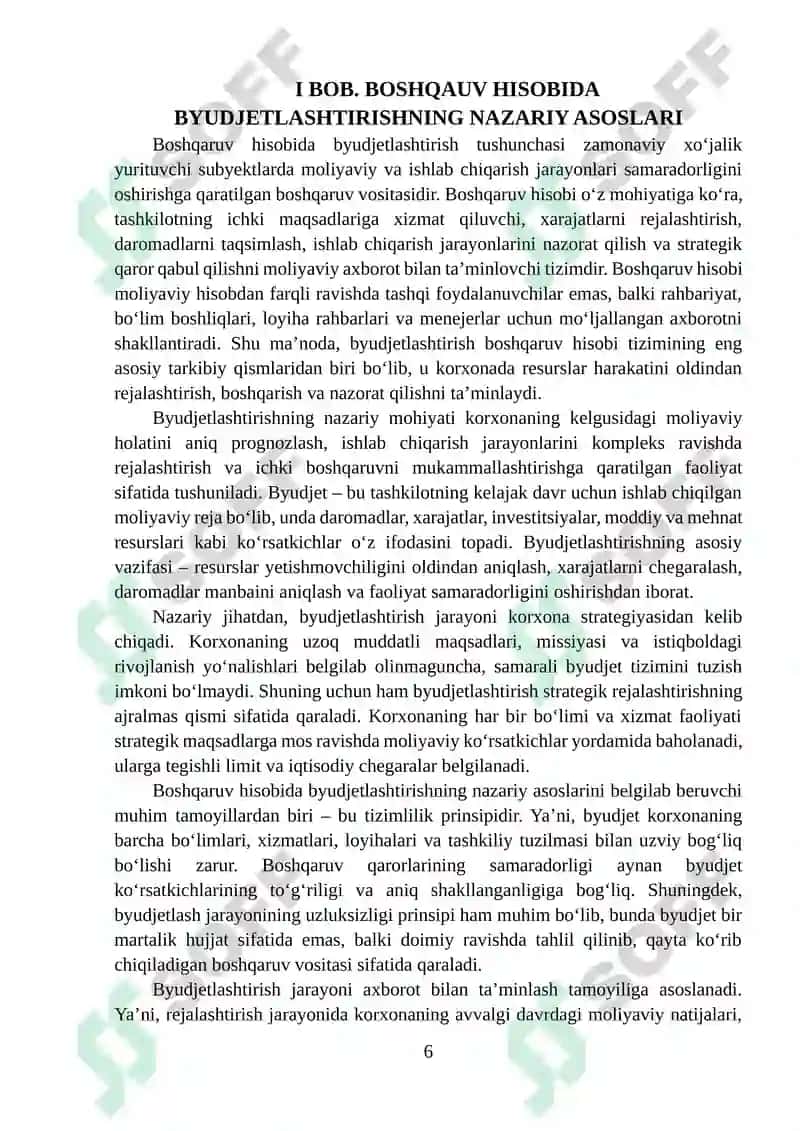 Boshqaruv hisobida byudjetlashtirish 6