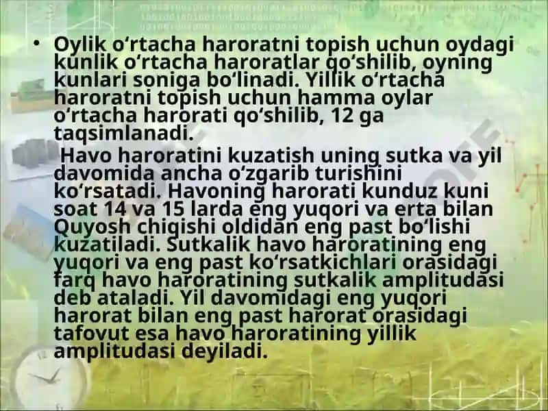 Havo harorati 6