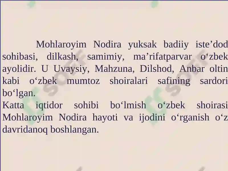 Nodira va Amiriyning hayoti va muhabbat qissasi. 6