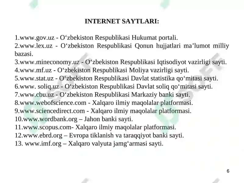 Mikroiqtisodiyot va Makroiqtisodiyot 6