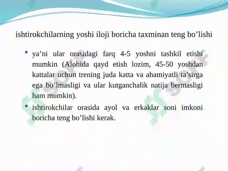 Trening tayyorgarlik tamoyillari 6