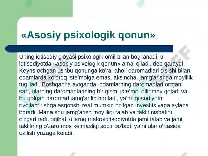 Keyns va keynschilik 6