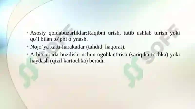 Qol to‘pi o‘yini qoidalari 6