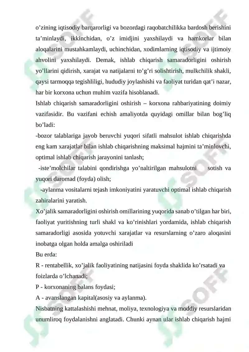 Mehnat unumdorligi va uning hajmiga ta'sir qiluvchi omillar 6