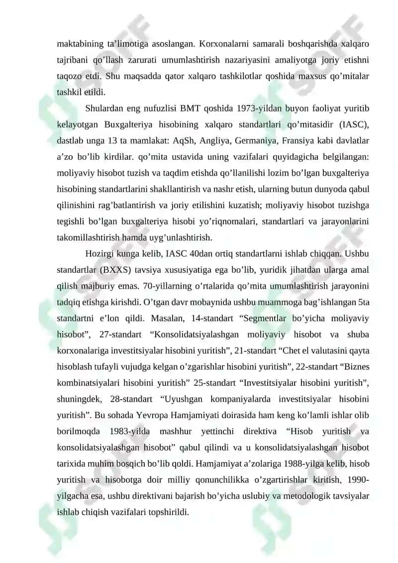 KONSOLIDATSIYALASHGAN MOLIYAVIY HOLAT TOʻGʻRISIDAGI HISOBOT TUZISH VA GUDVIL 6