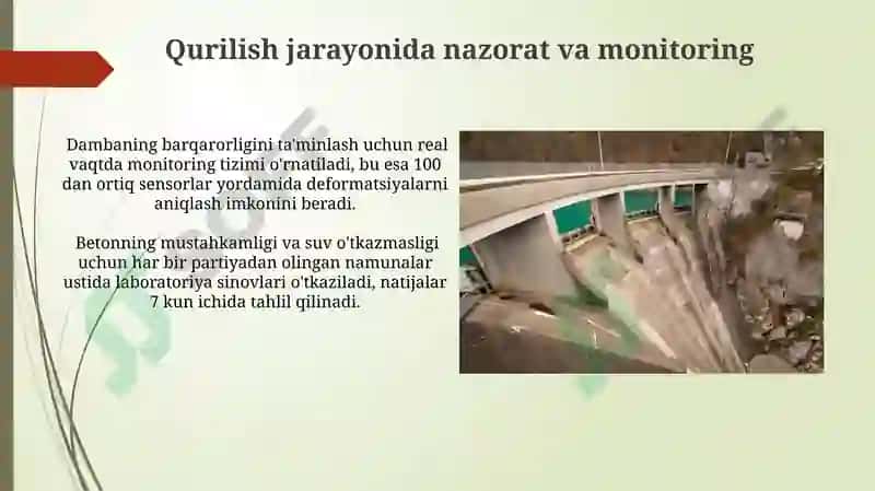 To'g'onlar qurilish texnologiyasi 6