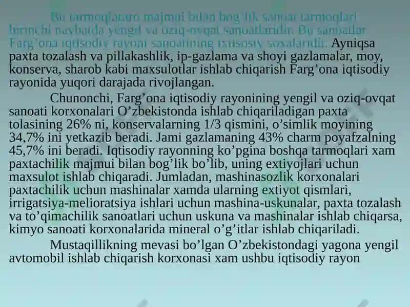 Farg’ona iqtisodi rayonigеografiyasi 6