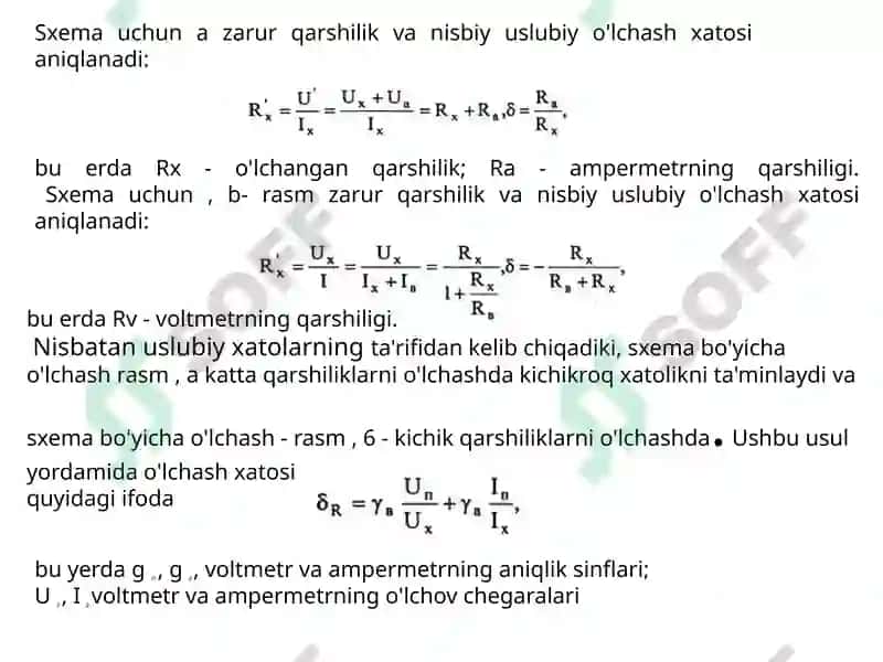 Elektr kattaliklarini o'lchash 6