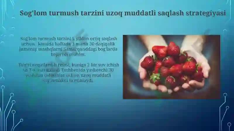 Sogʻlom hayot tarzini shakllantirishiga individual yondashuv tamoyillari 6