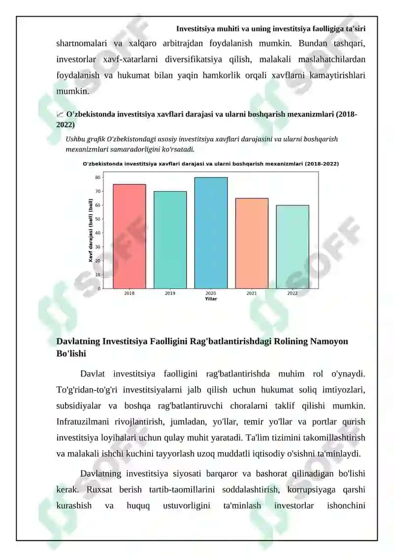 Investitsiya faoliyatini rivojlantirishda investitsiya muhitining orni 6