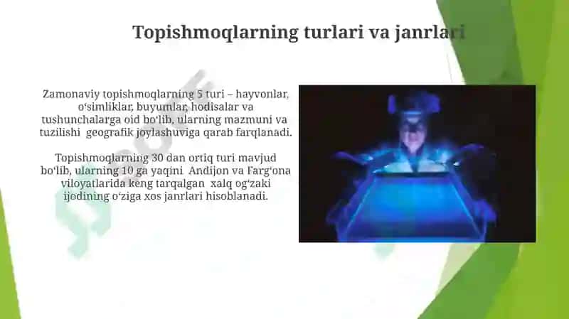 Topishmoqlarming etnopedagogik xususiyatlari bo'yicha test va blis so'rovnoma topshiriqlar 6