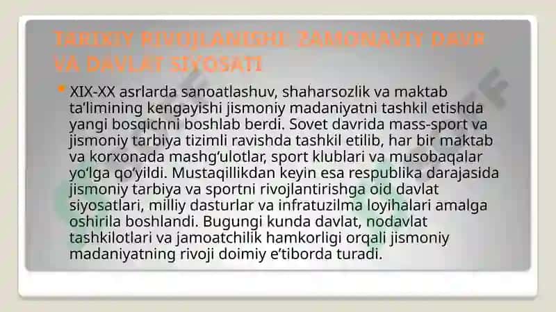 Jismoniy madaniyat Tushunchasi 6