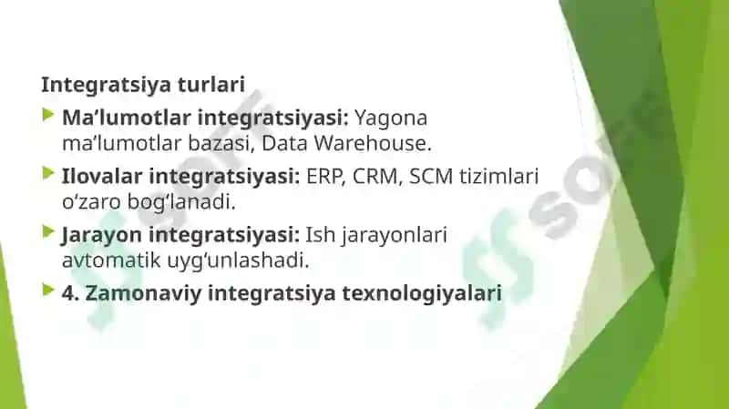 Iqtisodiyotda axborot tizimlarining o'zar integratsiyasi 6