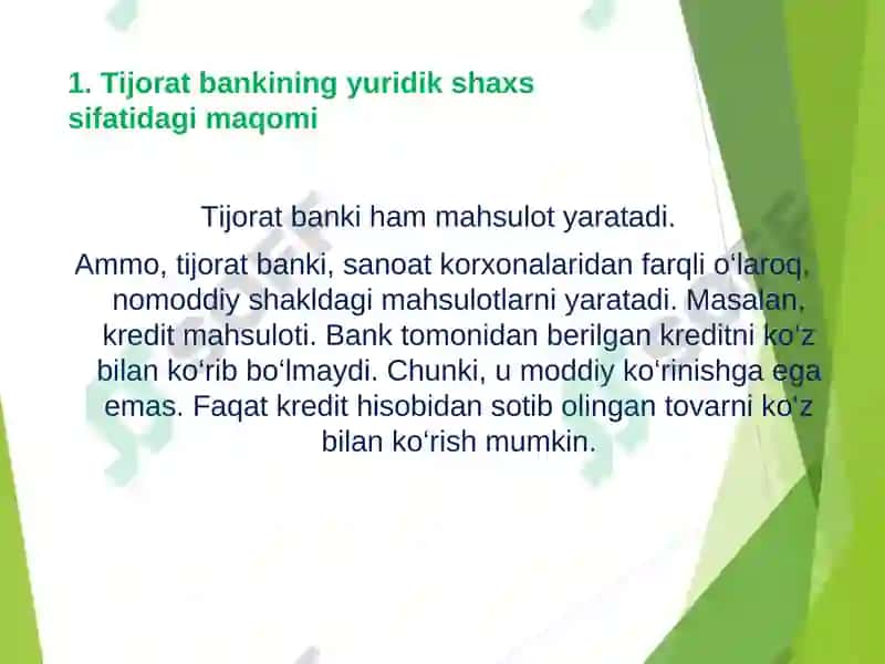 Tijorat banki va uning funksiyalari 6