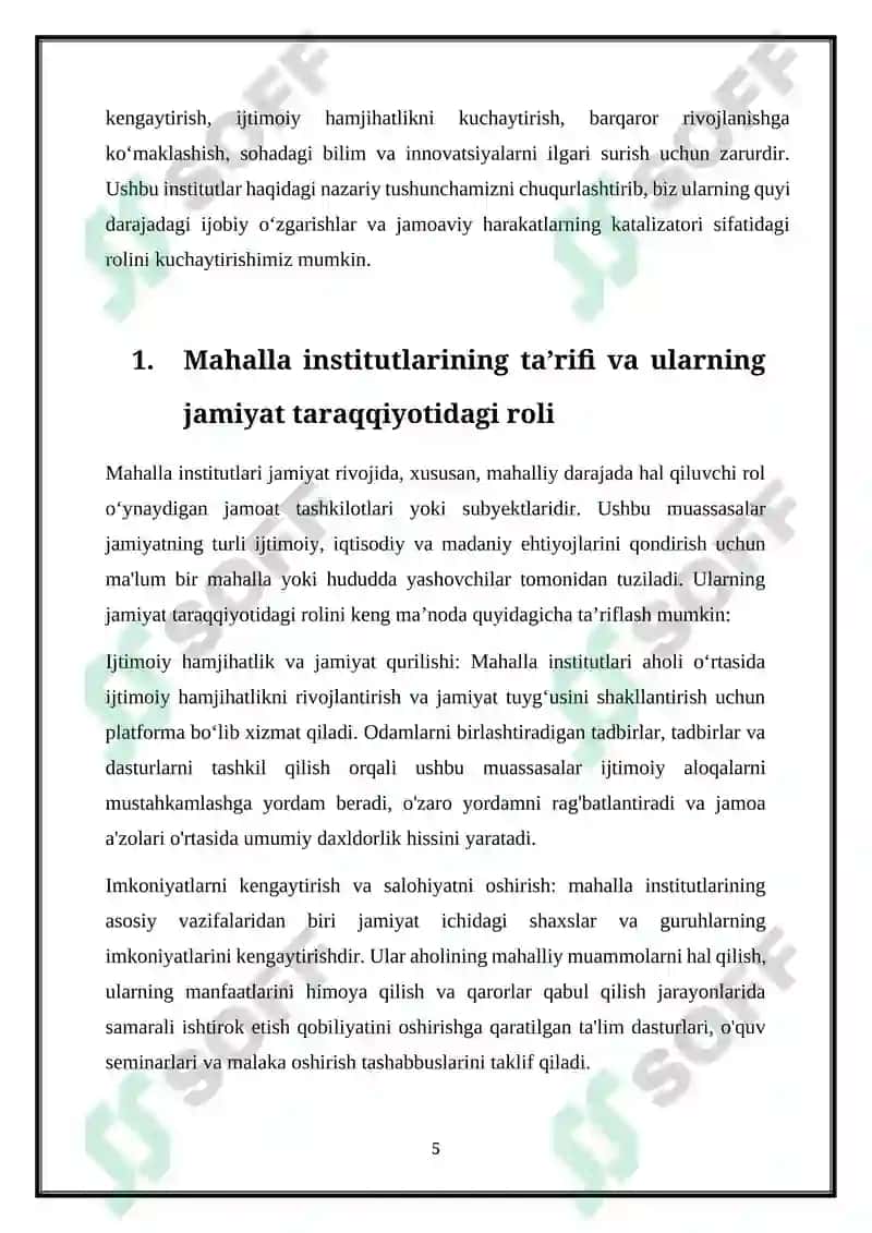 Mahalla institutlarini shakllantirishning ilmiy nazariy asoslari 6
