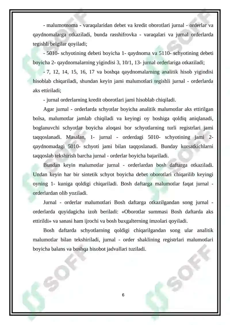 Fiskal instituti Bugalteriya hisobi auditi 3 kurs sirtqi Qurbonboyev Sanjarning Moliyaviy hisobotning xalqaro standartlari fanidan yozgan referati 6