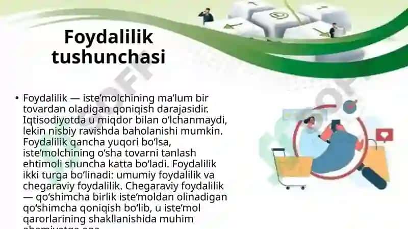 Iste’molchining bozordagi hatti-harakati va uning tanlov nazariyasi 6