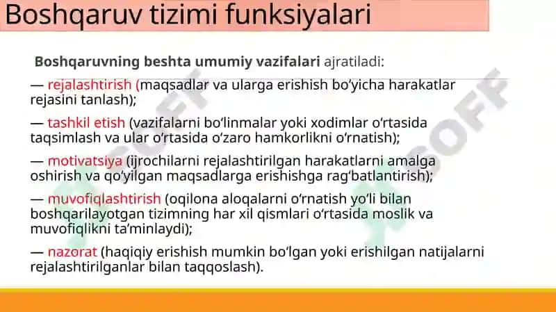 Menejmentning nazariyasoslari 7