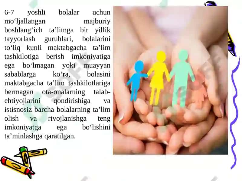 Maktabgacha ta'lim va ta'lim tizimi 7