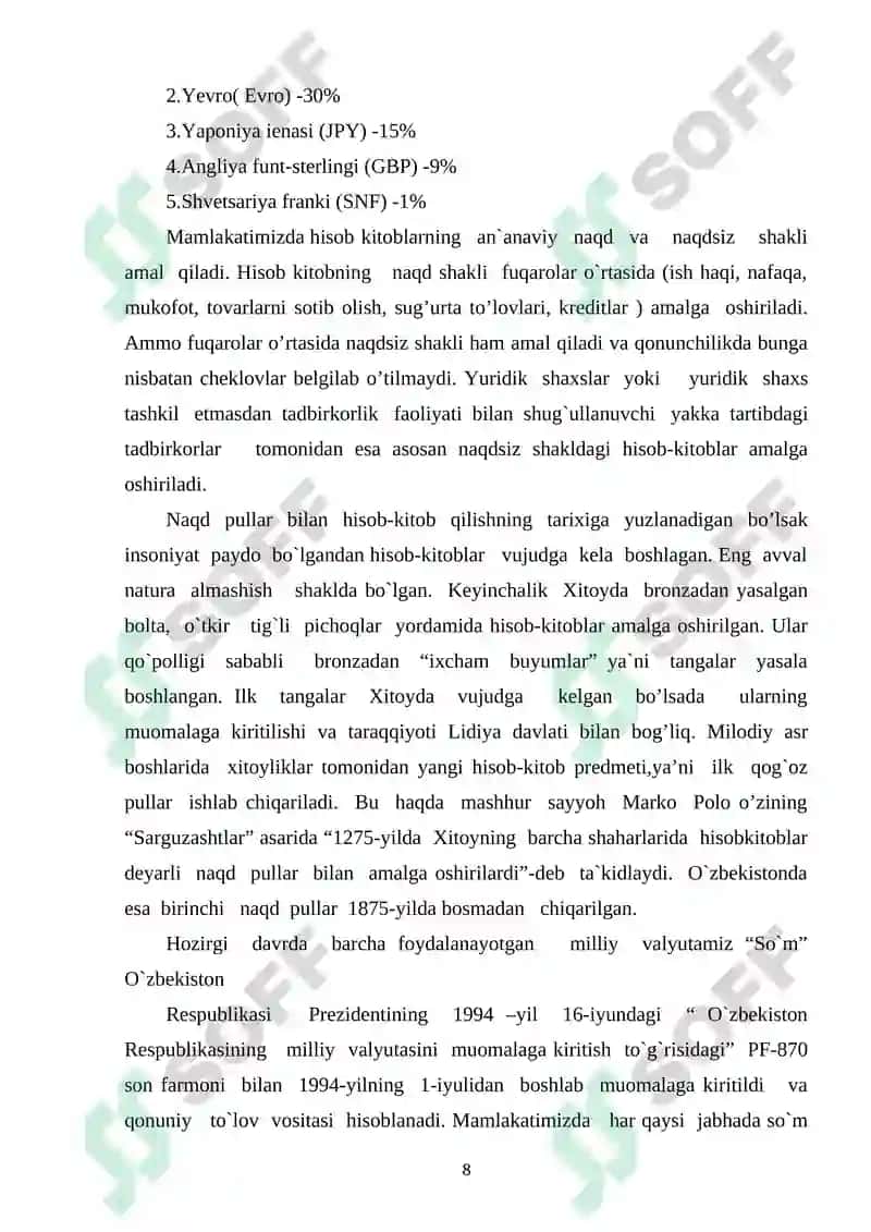 HISOB-KITOBLARNI FUQAROLIK HUQUQIY-TARIBGA SOLISH ASOSLARI 7