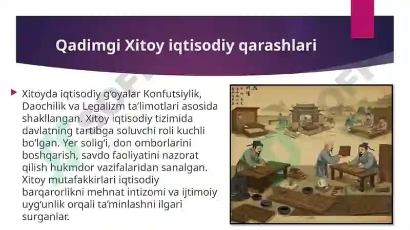 QADIMGI SHARQDA IQTISODIY G‘OYALAR 7