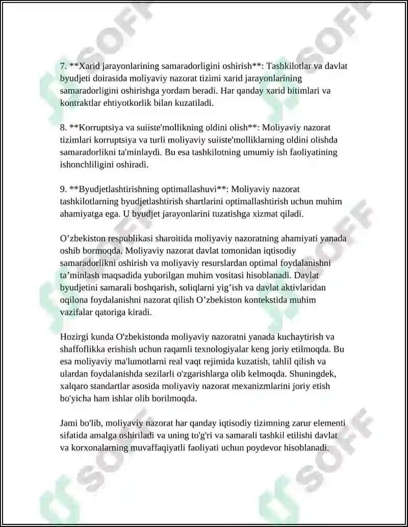 Moliyaviy nazoratning tushunchasi 7
