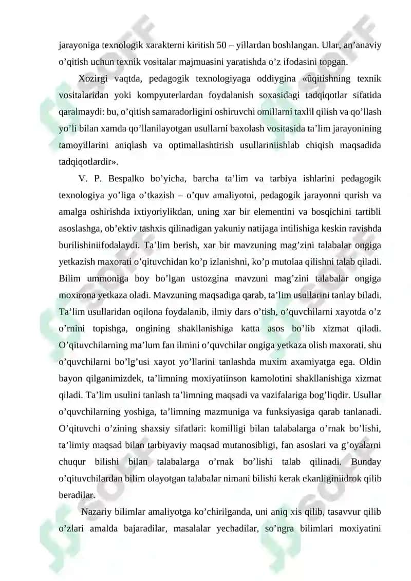 Talabalarga yangi pedagogik texnologiyalardan foydalanish usullarini singdirishning metodik asoslari 7