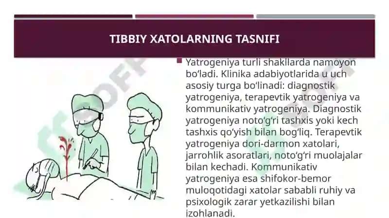 Hozirgi zamon tibbiyotida yatrogeniya muammolari. Yatrogeniyaning ahamiyati, dolzarbligi 7