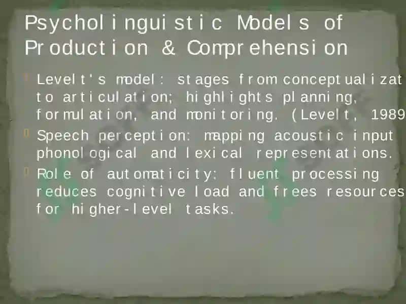 Psycholinguistic and Cognitive Processes in Language Learning 7