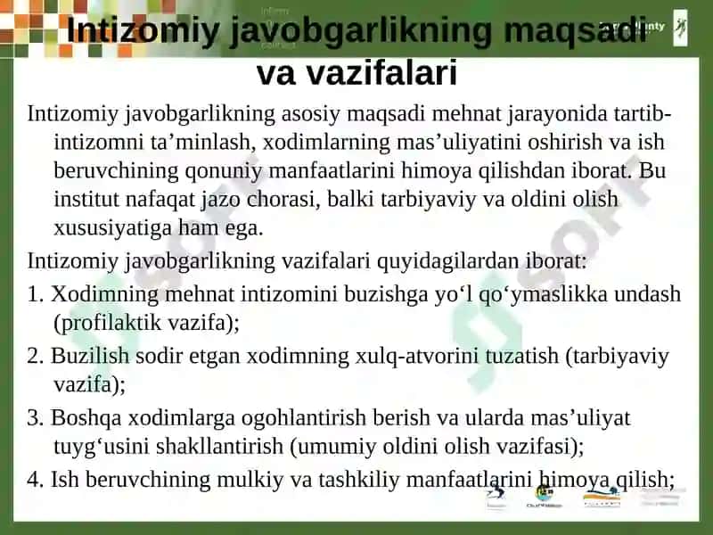 Xodimning intizomiy javobgarligi 7