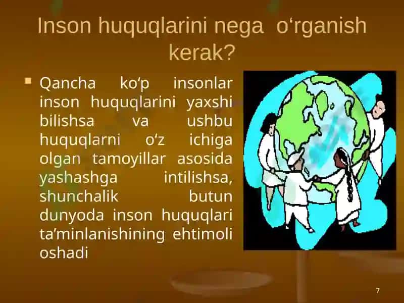 Inson huquqlari bo‘yicha xalqaro standartlar va himoya qilish mexanizmlari 7