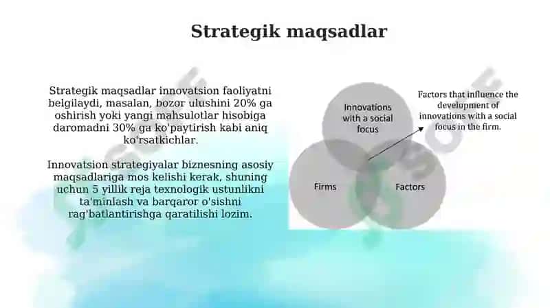 Inavatsion faoliyatni tashkil etishga ta'sir etuvchi omillar 7